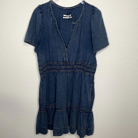 Anthropologie Somerset Cotton Denim Mini Dress XL - Picture 3 of 10